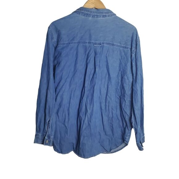 Vintage 90s Denim Blouse Size XL - Picture 2 of 7